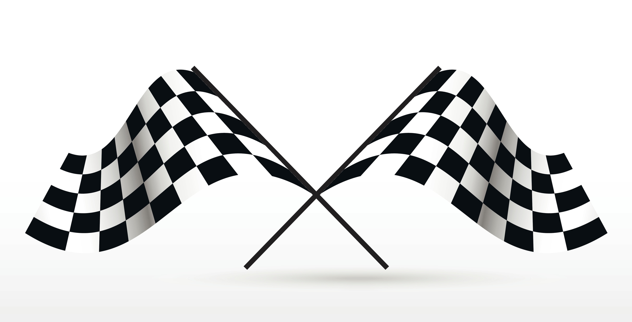 Black and White Check Racing Flags
