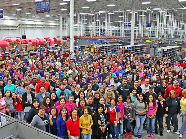 Group shot of Mouser warehouse employees