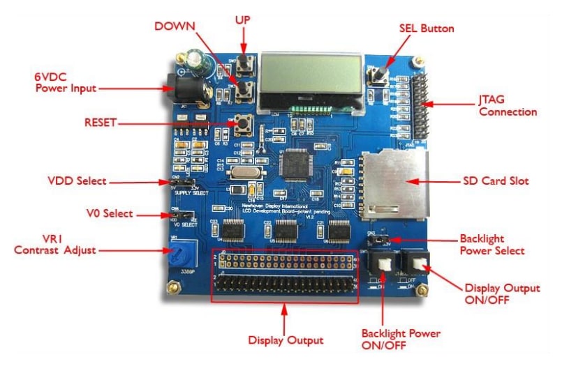 Location Circuit - Newhaven Display NHDev LCD Development Board