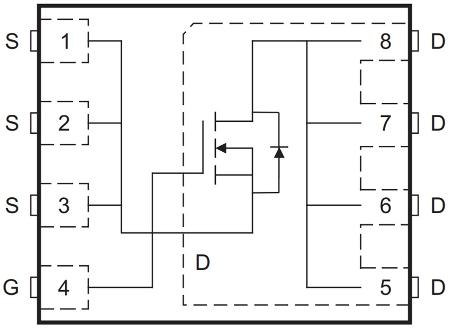 Schematic - Texas Instruments CSD17309Q3 NexFET™ Power MOSFET