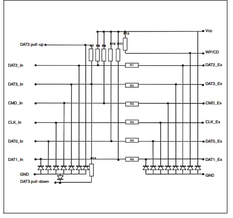 Schematic - STMicroelectronics EMIF06-MSD02N16 EMI Filter & ESD Protection Device