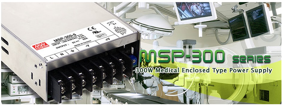 MEAN WELL MSP Single Output Medical Power Supplies
