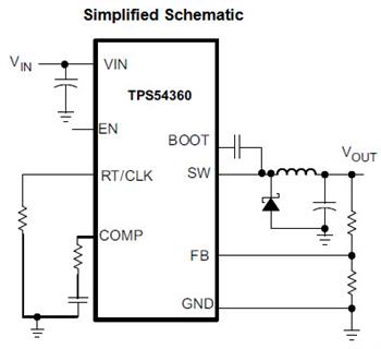 Texas Instruments TPS54360/Q1 60V, 3.5A Step-Down DC-DC Converter