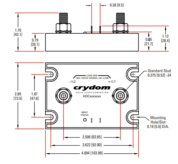 Crydom / Sensata HDC DC Load Solid State Contactors