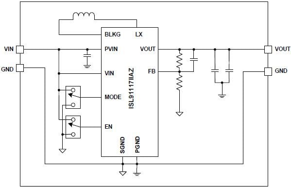 Block Diagram - Renesas Electronics ISL91117IIA-EVZ Evaluation Board