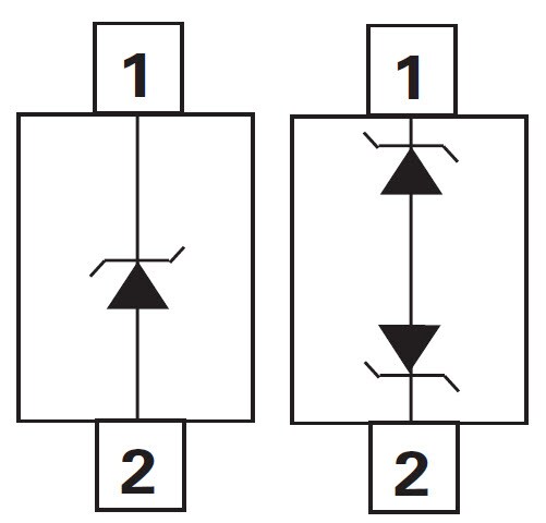 Block Diagram - Littelfuse SD / SD-C 450W Discrete TVS Diodes