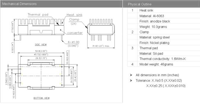 Mechanical Drawing - Delta Electronics / Power Delta Electronics / Power S24SP DC/DC Converters