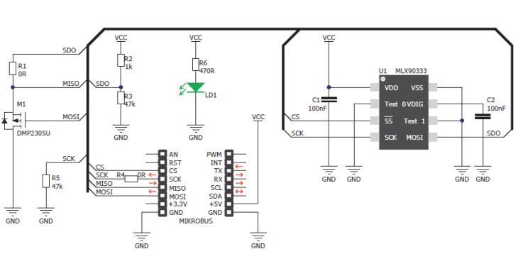 Mikroe MIKROE-1987 3D Hall click