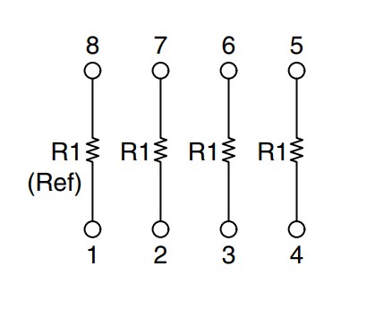 Schematic - Vishay / Thin Film Dual-In-Line MORN Thin Film Resistors