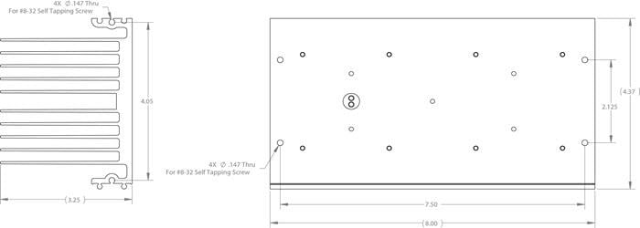 Mechanical Drawing - New Energy Cree XHP LED Module Heat Sinks