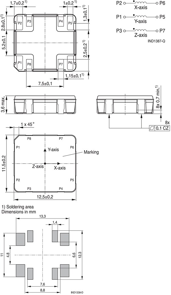 EPCOS / TDK B82453C Series 3D Transponder Coils