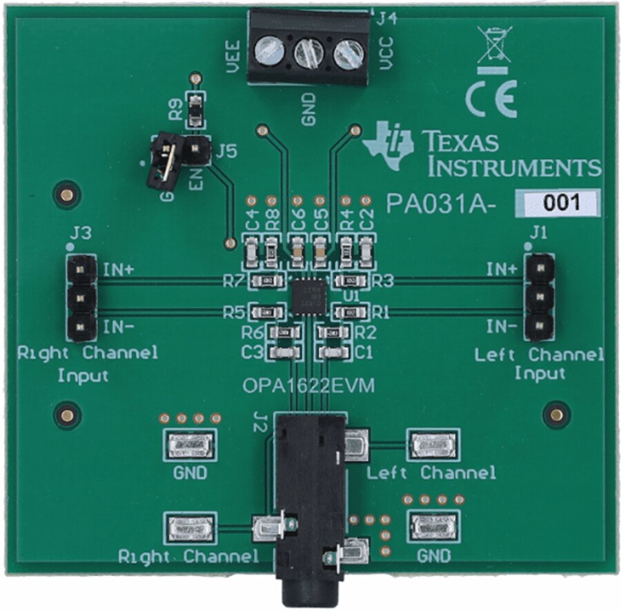 Mechanical Drawing - Texas Instruments OPA1622EVM Op Amp Evaluation Module