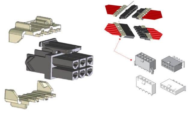 Mechanical Drawing - Molex Mini-Fit TPA2 Power Connectors & Cable Assemblies