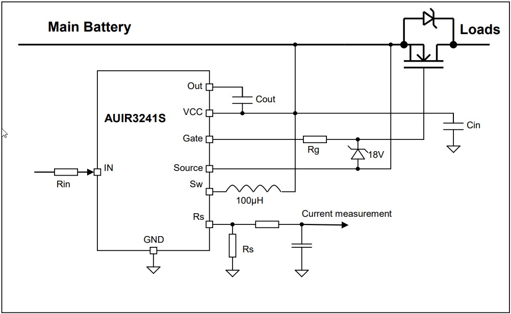 Block Diagram - Infineon Technologies AUIR3241S & AUIR3242S High Side MOSFET Drivers