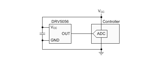 Block Diagram - Texas Instruments DRV5056/DRV5056-Q1 Unipolar Hall Effect Sensors