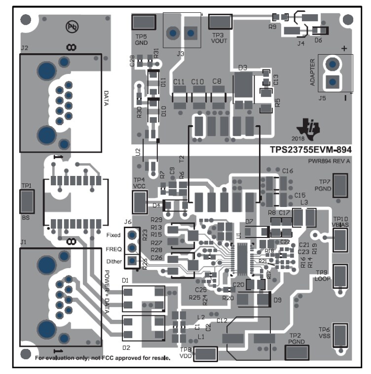 Schematic - Texas Instruments TPS23755EVM-894 Evaluation Module