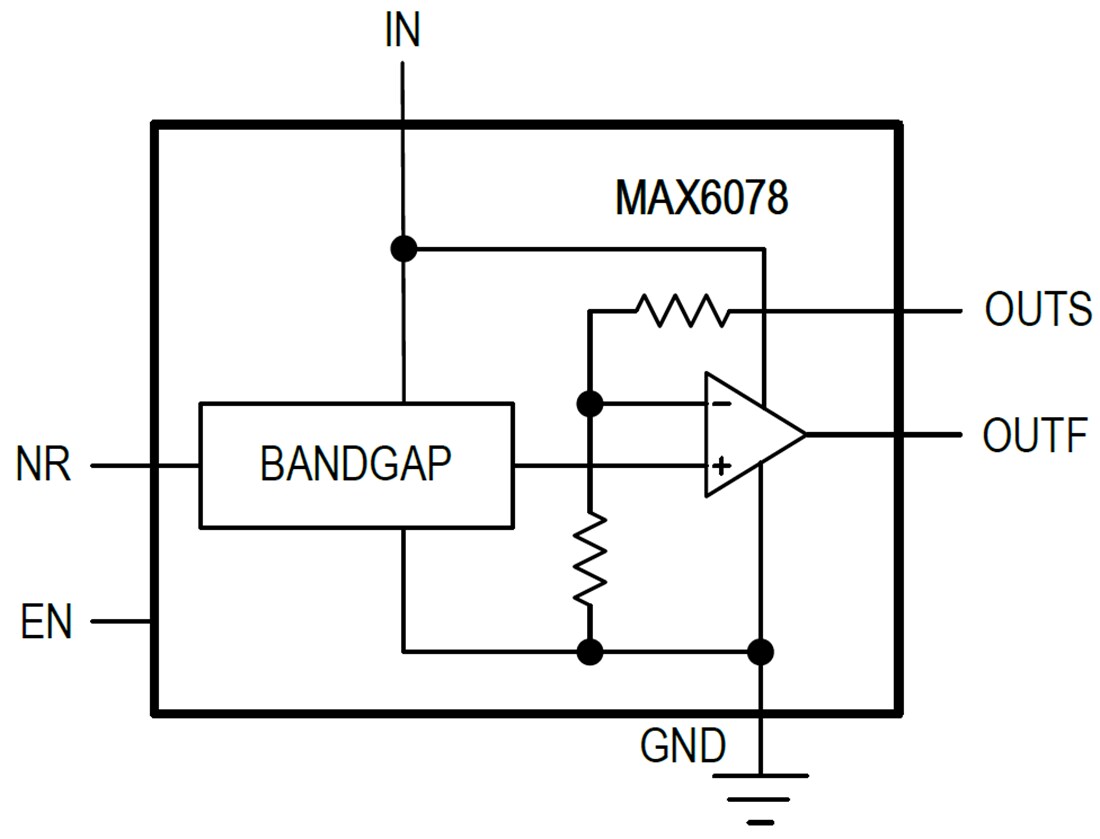 Block Diagram - Analog Devices / Maxim Integrated MAX6078 Precision Voltage Reference
