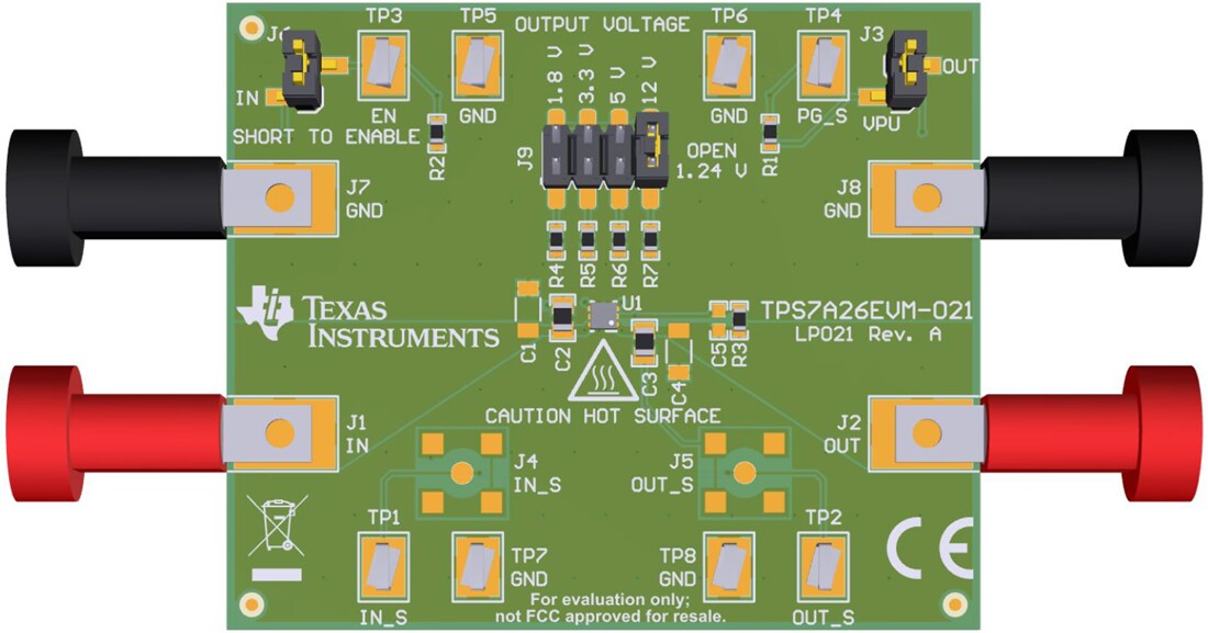 Mechanical Drawing - Texas Instruments TPS7A26EVM-021 Regulator Evaluation Module (EVM)
