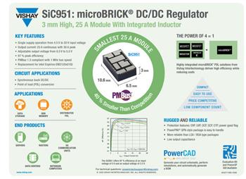 Infographic - Vishay microBRICK® DC/DC Regulator Modules