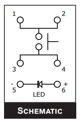 Schematic - E-Switch TL6275 Tactile Switches