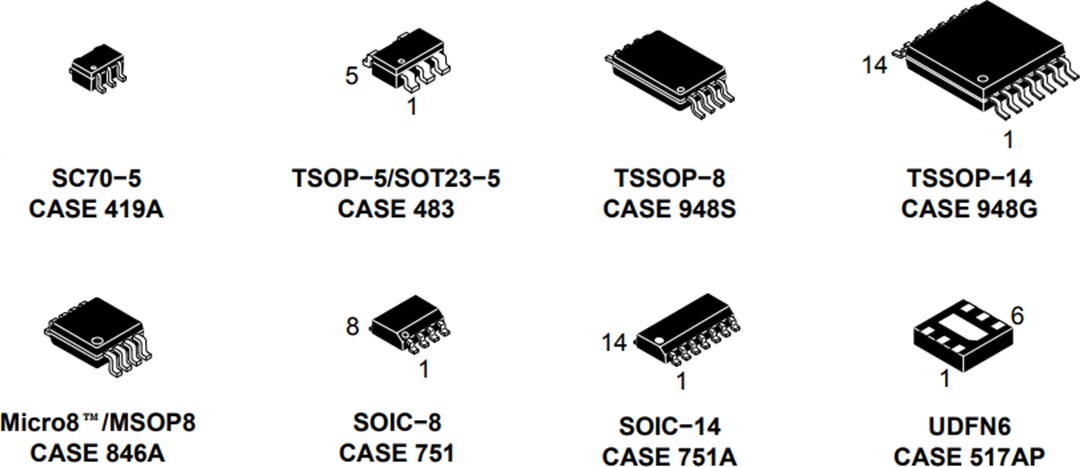 Mechanical Drawing - onsemi NCx2008x Operational Amplifiers