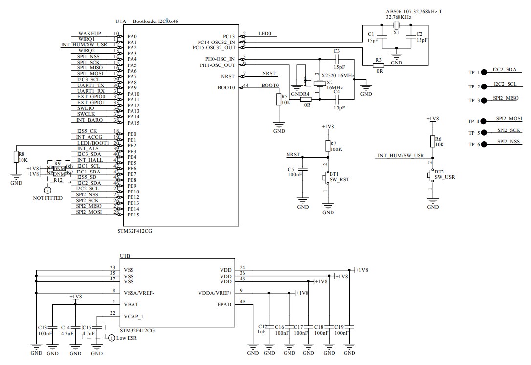 Schematic - STMicroelectronics STEVAL-MKI187V1 ArgonKey Mezzanine Board