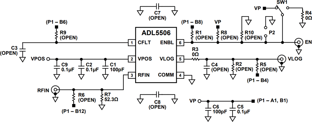 Schematic - Analog Devices Inc. ADL5506-EVALZ Evaluation Board