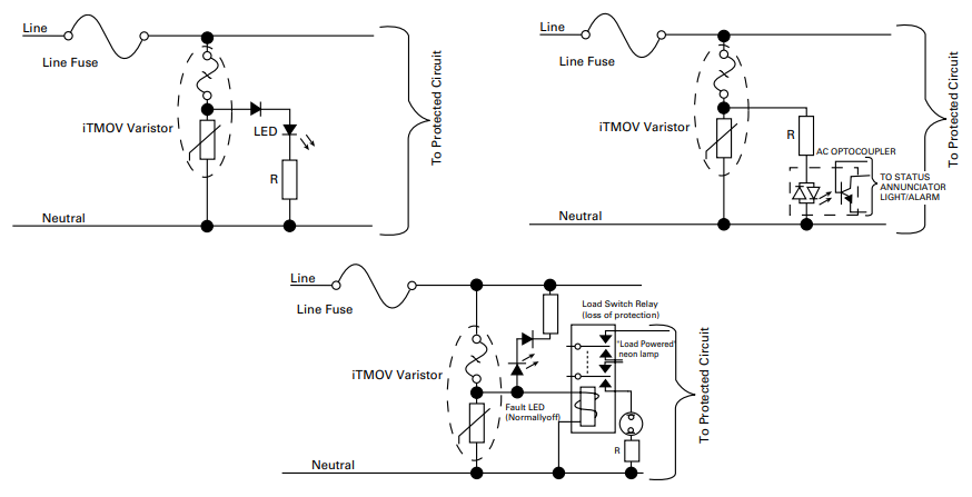 Application Circuit Diagram - Littelfuse TMOV Thermally Protected Varistors
