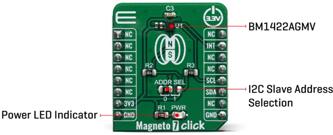 Mikroe MIKROE-3657 Magneto 7 Click