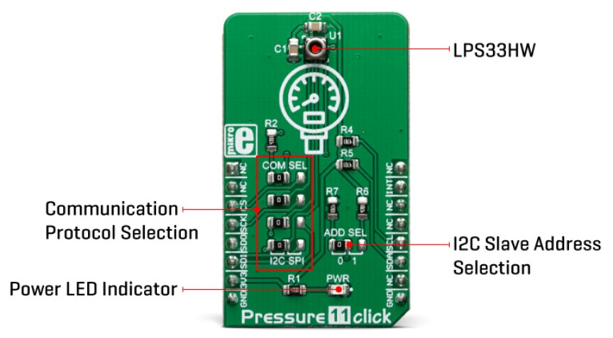 Mikroe MIKROE-3411 Pressure 11 Click
