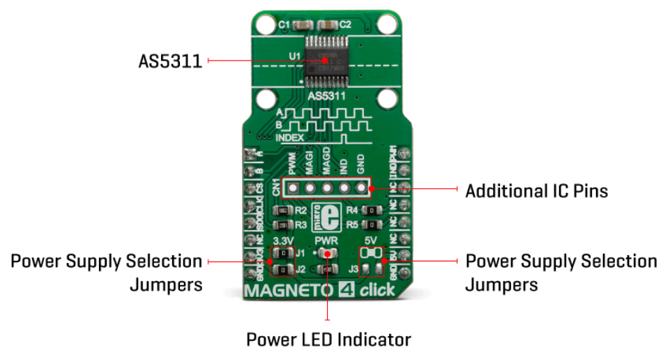 Mikroe MIKROE-3522 Magneto 4 Click