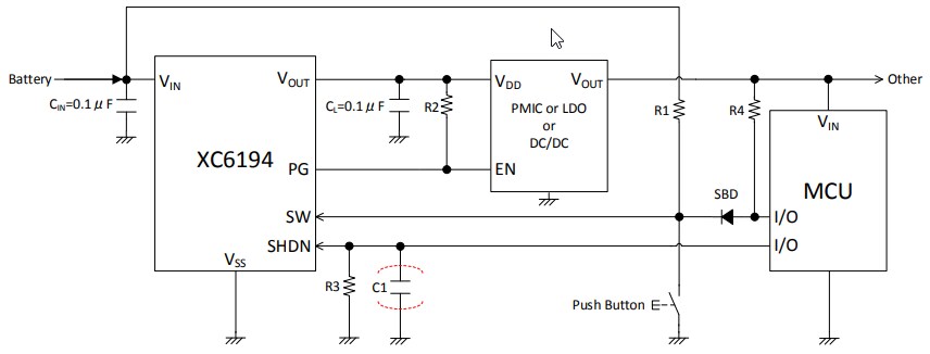 Application Circuit Diagram - Torex Semiconductor XC6194 Smart Load Switches