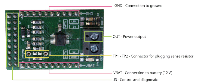 STMicroelectronics VND7E025AJ Evaluation Board