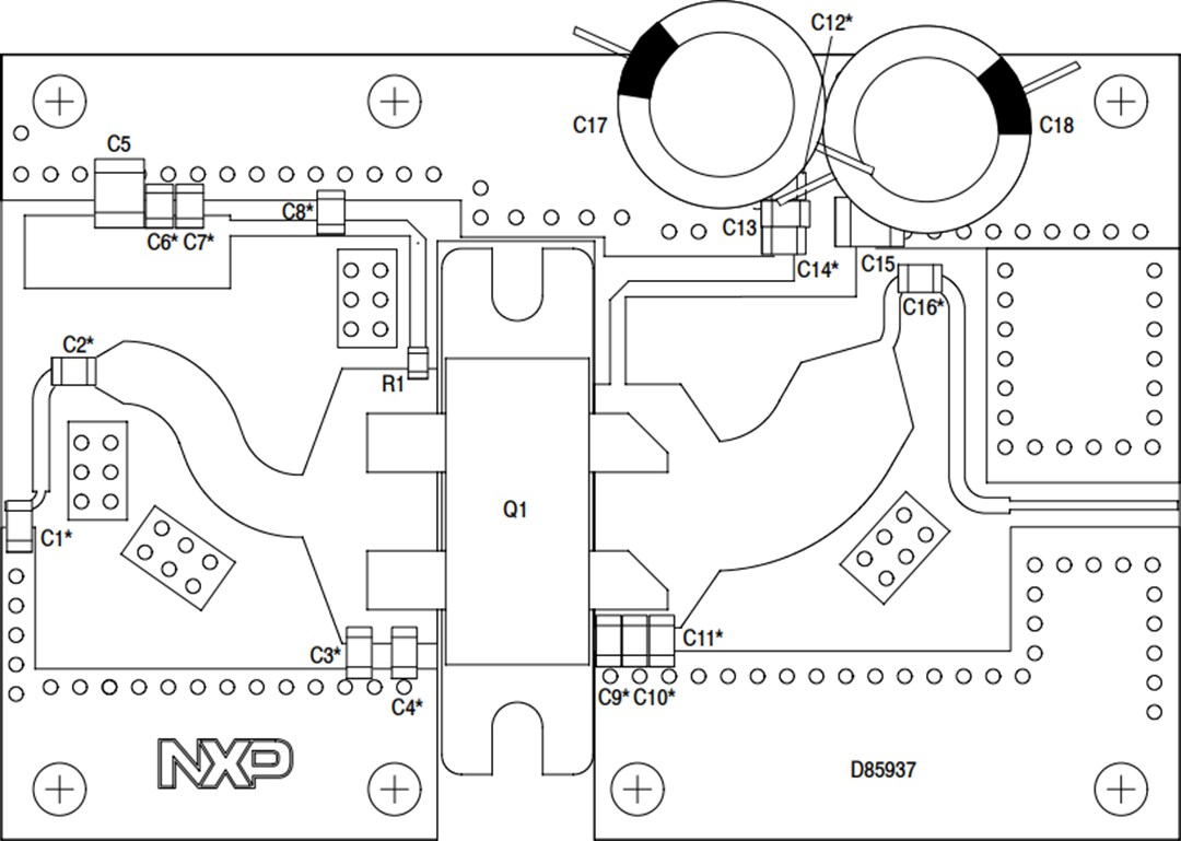 Mechanical Drawing - NXP Semiconductors AFV10700H Reference Circuit