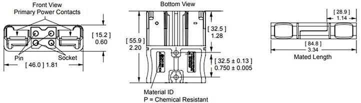 Anderson Power Products SBS50 / SBS75X Heavy Duty Power Connectors