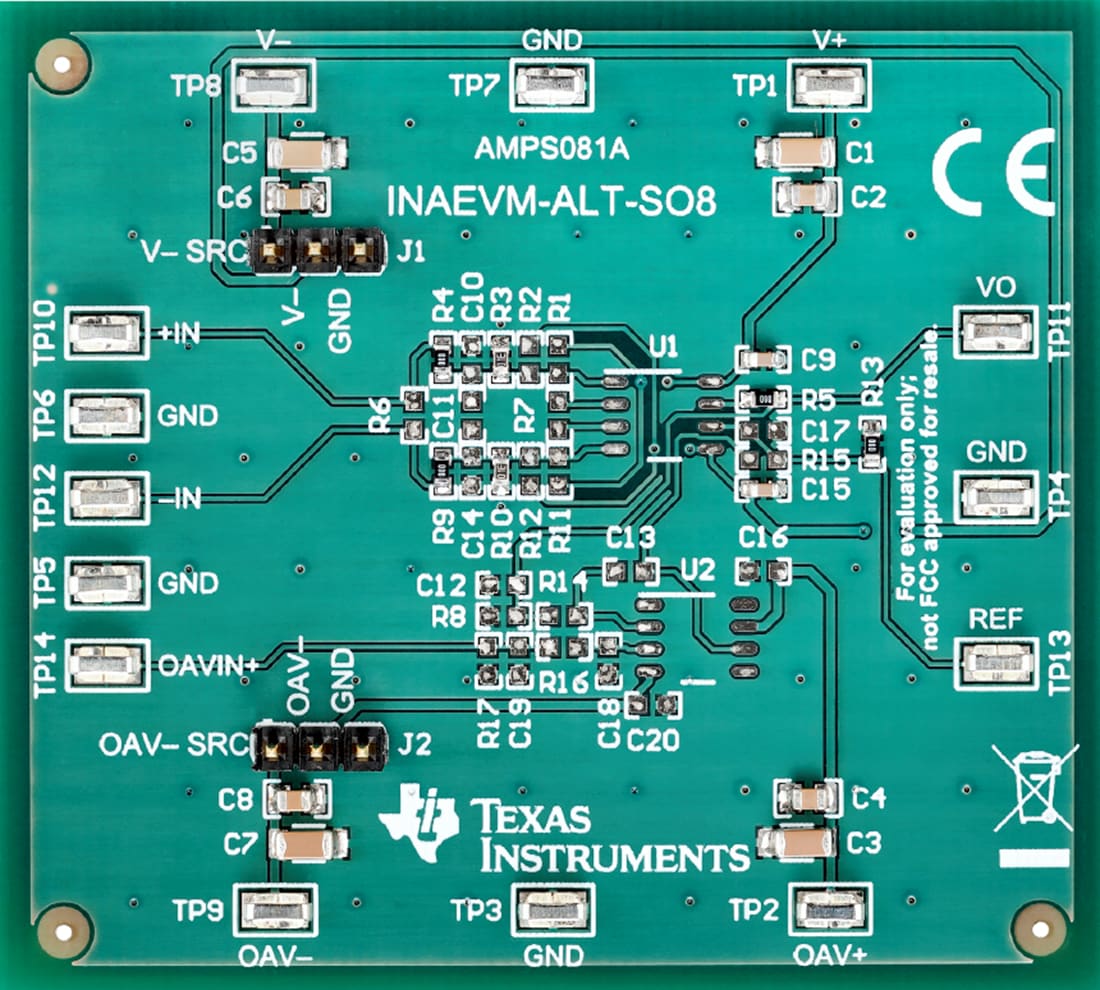 Chart - Texas Instruments INAEVM-ALT-SO8 Amplifier Evaluation Module (EVM)