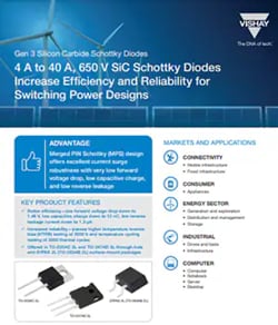 Infographic - Vishay Semiconductors 650V Power SiC Merged PIN Schottky Diodes
