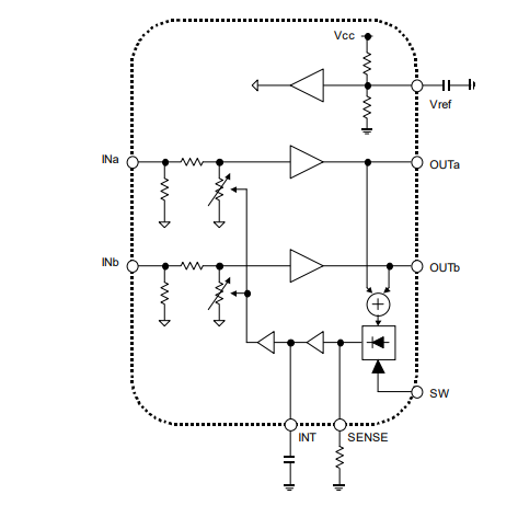 Block Diagram - Nisshinbo NJM2761 Audio Limiter