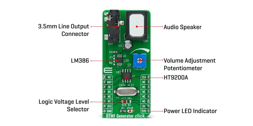 Block Diagram - Mikroe DTMF Generator Click
