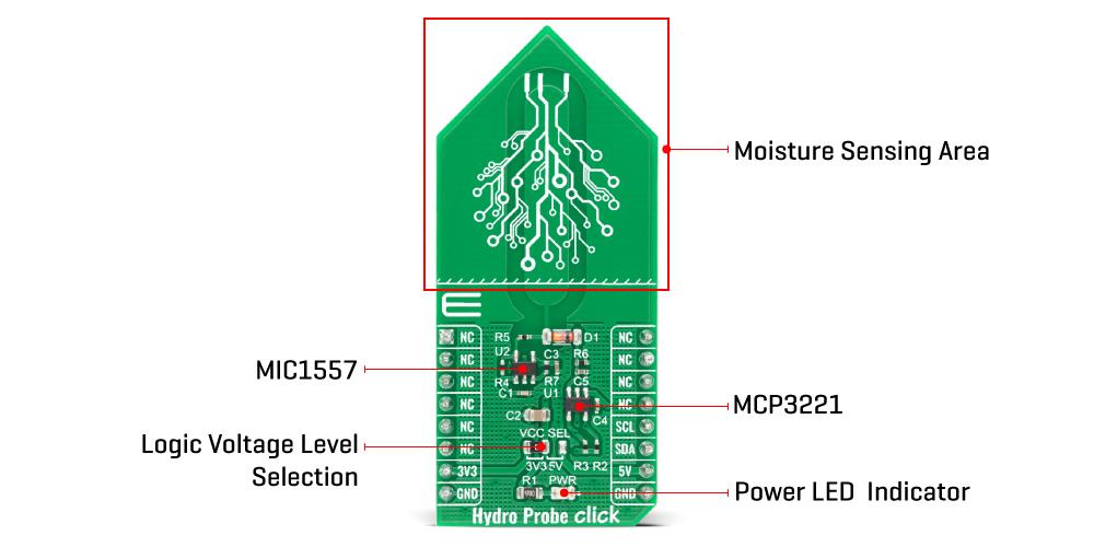 Block Diagram - Mikroe Hydro Probe Click