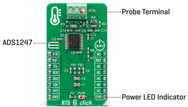 Block Diagram - Mikroe RTD 2 Click