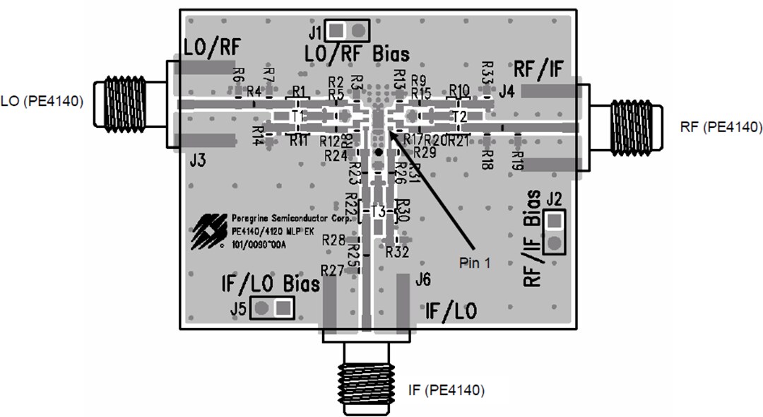 Mechanical Drawing - pSemi EK4140-01 Evaluation Kit for PE4140