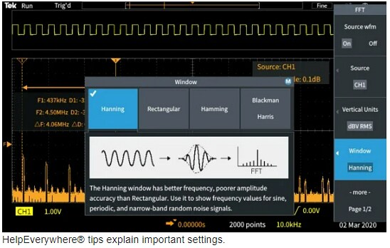 Infographic - Tektronix TBS1000C Digital Storage Oscilloscopes