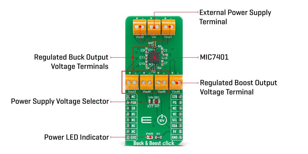 Block Diagram - Mikroe Buck & Boost Click