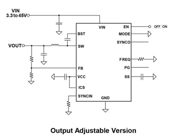 Schematic - Monolithic Power Systems (MPS) MPQ4436/4436A Switching Voltage Regulators