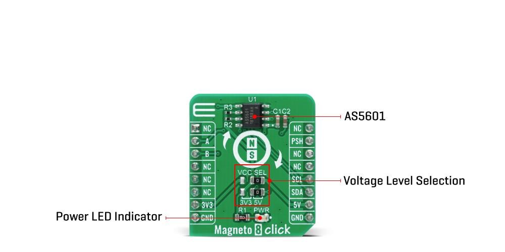 Block Diagram - Mikroe Magneto 8 Click