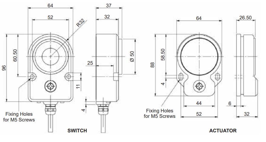 Omron Industrial Automation D40ML RFID Magnetic Locking Safety Switches