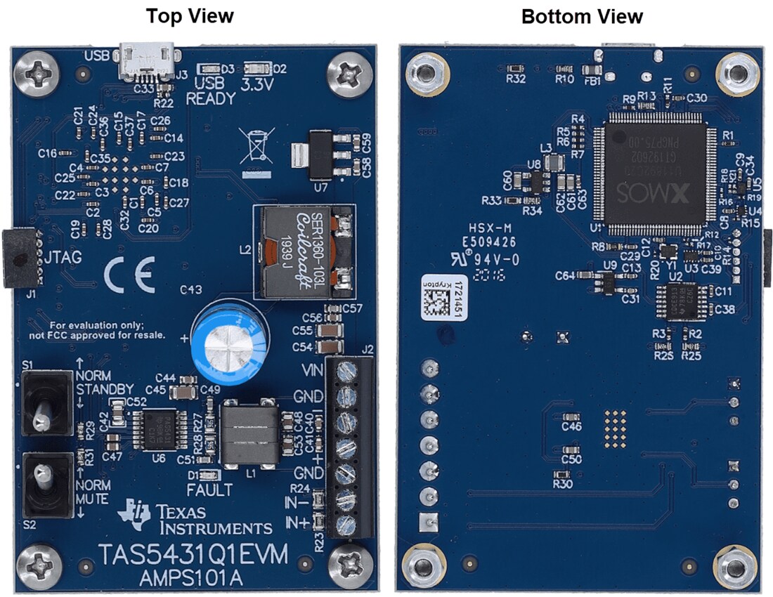 Mechanical Drawing - Texas Instruments TAS5431Q1EVM Amplifier Evaluation Module (EVM)
