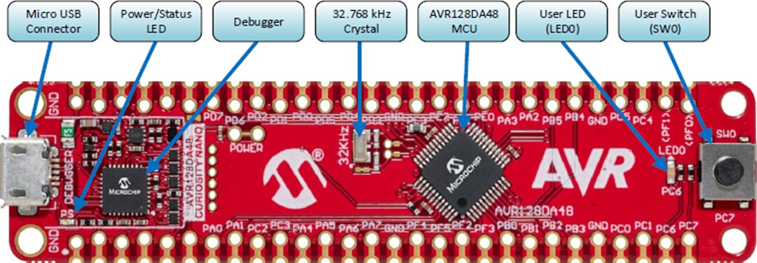 Microchip Technology AVR128DA48 Curiosity Nano Kit (DM164151)