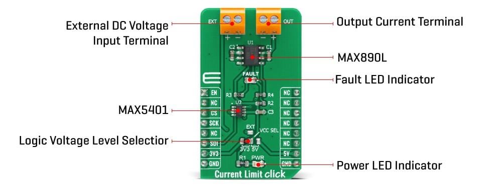 Block Diagram - Mikroe Current Limit Click